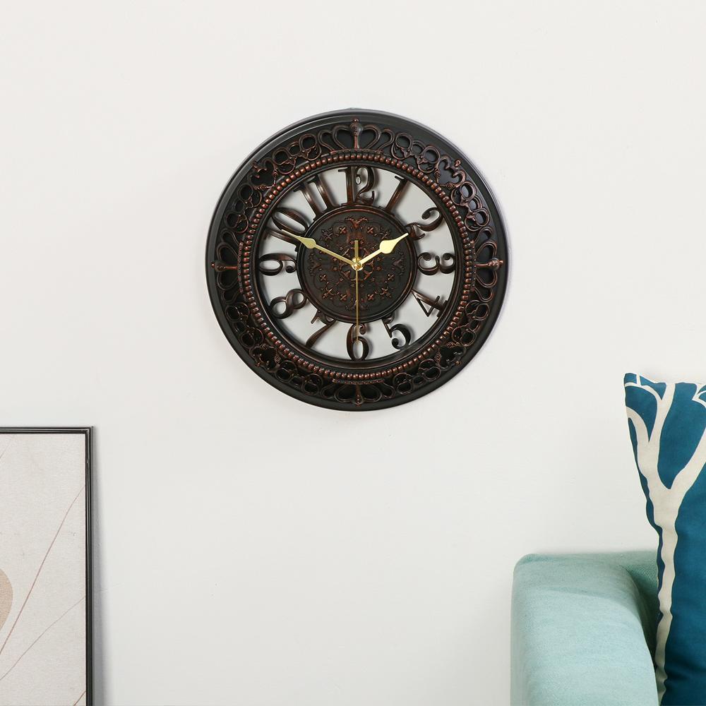 Đồng Hồ Treo Tường 12 inch Sử Dụng Pin Kiểu Retro Sáng Tạo Dùng Trang Trí Nhà Cửa