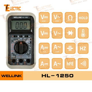 WELLINK HL - 1250 Đồng Hồ Đo ĐIện Đo Tần Số Đo Tụ Đo Nhiệt Độ Wellink HL 1250