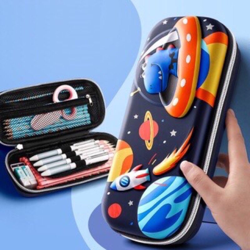 Hộp bút 3D, hộp đựng bút cho bé trai bé gái trẻ em học sinh tiểu học lớp 1 in nổi siêu cute dễ thương