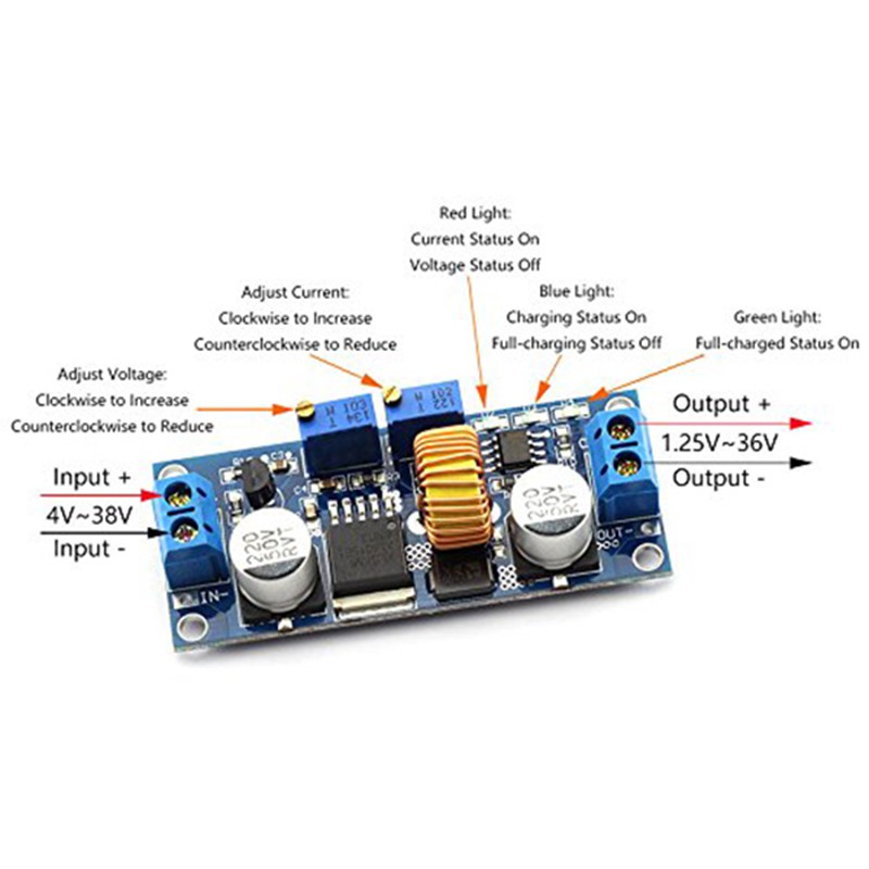 Mô Đun Sạc Pin Lithium Chuyển Đổi 5A DC Sang DC CC CV Chuyên Dụng