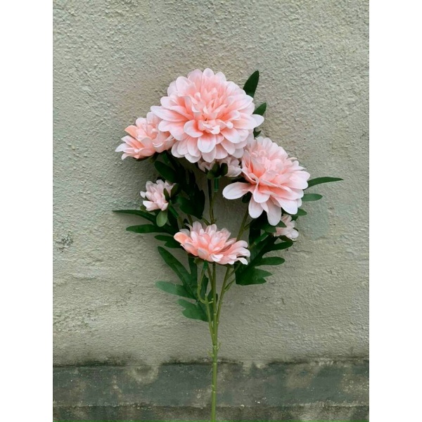 Cành Thược Dược Hoa Giả 7 bông cành dài Hoa Giả Trang Trí Hoa Decor Hoa Đẹp