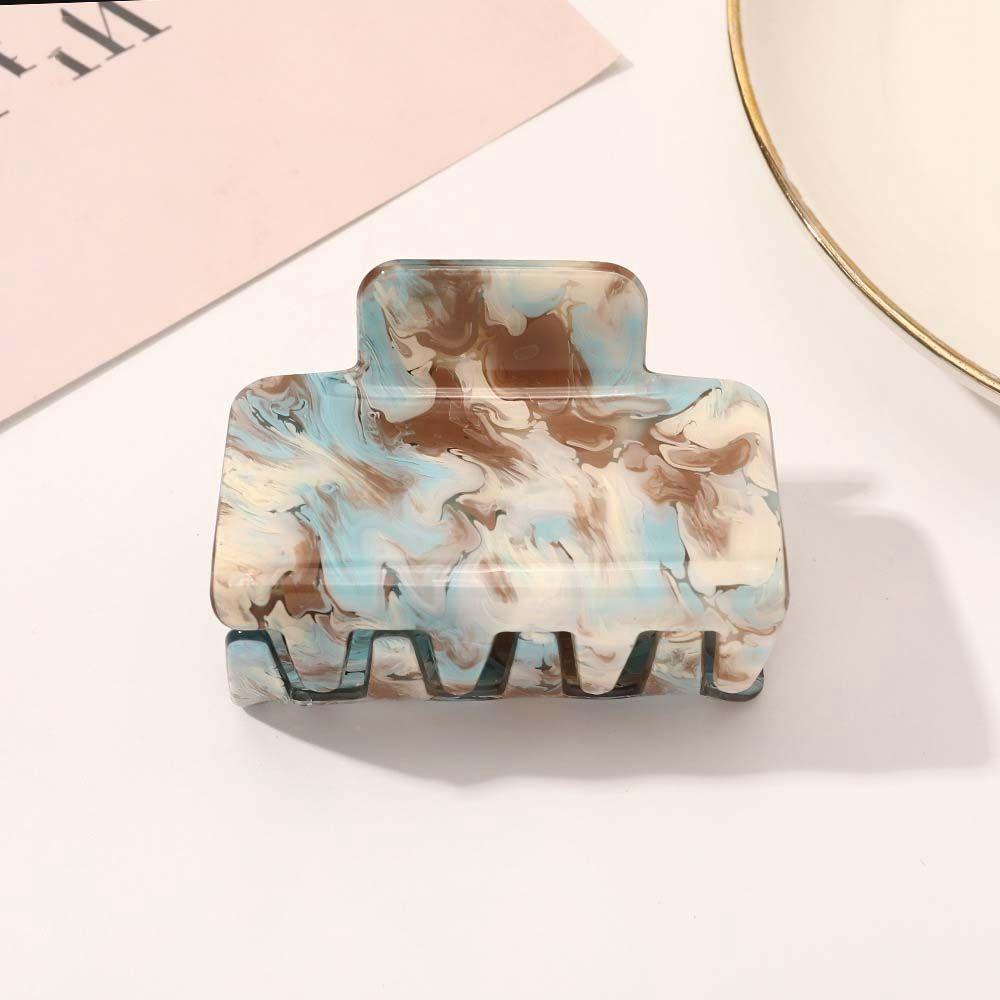 VANES1 Kẹp Tóc Nhựa Họa Tiết Đá Hoa Cương Thiết Kế Đơn Giản Dễ Phối Đồ Cho Nữ