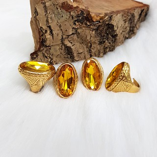 Nhẫn nam mặt đá vàng cam to, bự và dài.