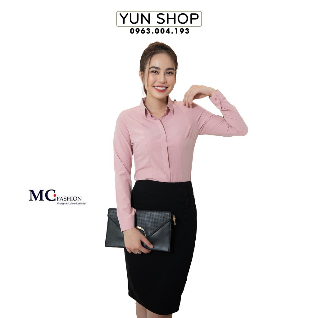 Áo Sơ Mi Dài Tay Công Sở - MC Fashion A0198 Màu Hồng Đỗ