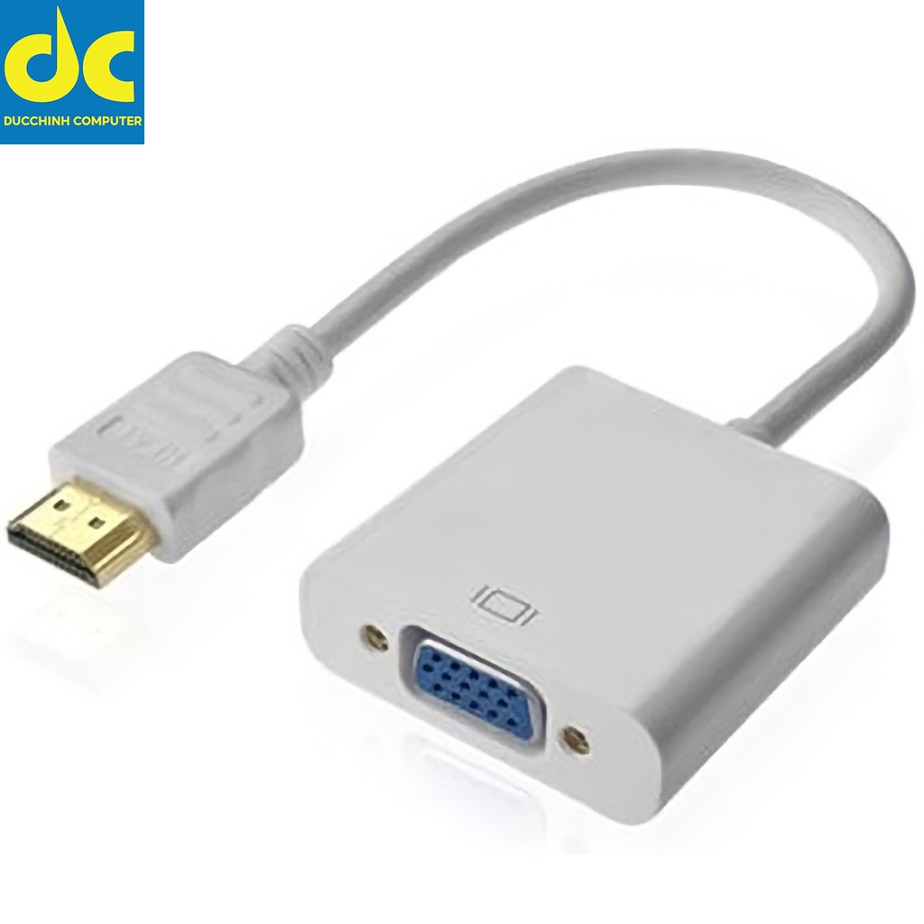 Cáp HDMI sang VGA kèm dây audio 3.5-Bộ đầu chuyển cổng HDMI ra VGA giắc HDMI to VGA,dây máy chiếu