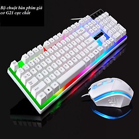 Bộ Bàn Phím Gaming có dây Kèm Chuột Máy Tính Con Báo Có LED 7 Màu Ấn Tượng