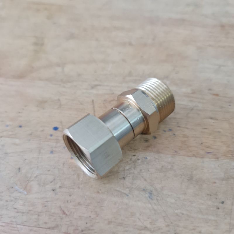 Khớp chống xoắn dây xịt máy rửa xe chân ren 22mm/ Khớp chống xoắn dây Inox/ Khớp chống xoắn dây Đồng