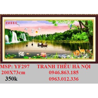 Tranh thêu chữ thập Non nước hữu tình F297 200x73cm
