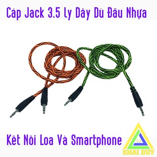 Cáp jack 3.5 ly dây dù đầu nhựa kết nối loa và smartphone