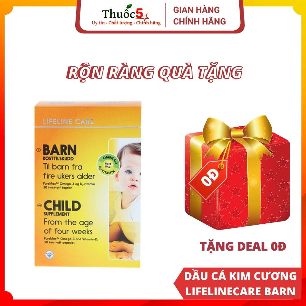 [Gía Gốc] Dầu Cá Kim Cương LifelineCare Barn - Hộp 30 Viên