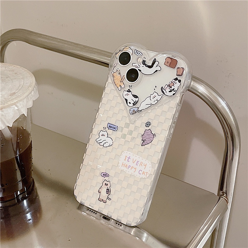 Ốp lưng iphone ốp Điện Thoại Trong Suốt In Hình Mèo Hoạt Hình Cho iPhone 14 13 12 11 PROMAX XS XR XSMAX SE2020 6 7 8PLUS