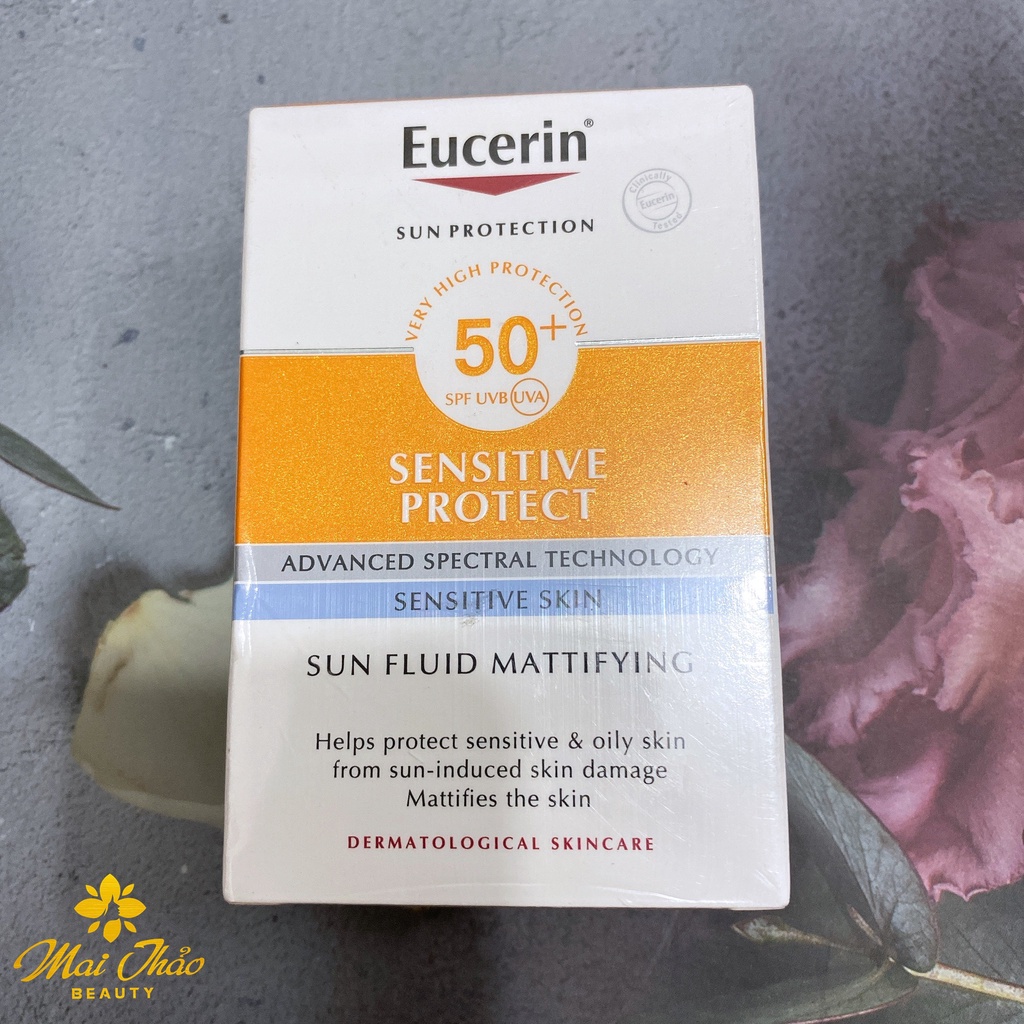 🎁 Eucerin Kem Chống Nắng Sun Fluid Mattifying Sensitive 50+ 50ml