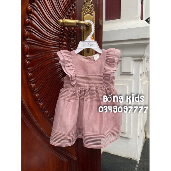 Váy Party Bé Gái Cánh Tiên Hồng Ruốc HaM