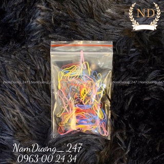 Dây chun buộc tóc bản nhỏ nhiều màu