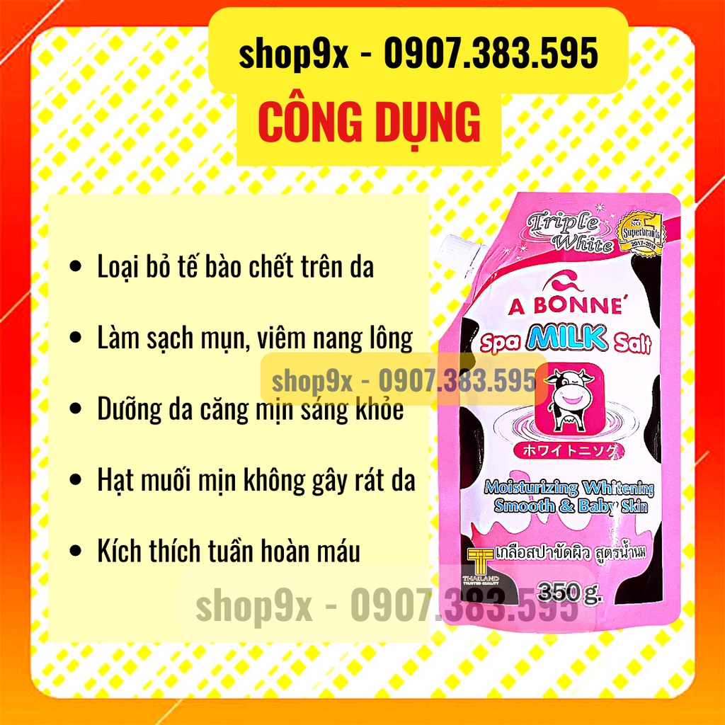 Muối Tắm Sữa Bò Tẩy Tế Bào Chết A Bonne Spa Milk Salt Thái Lan 350gr