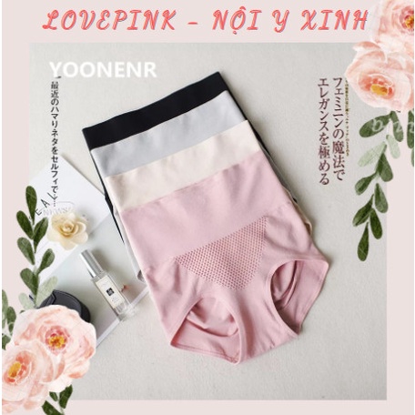 Quần lót nữ kháng khuẩn cạp cao gen bụng nâng mông xuất Nhật túi zip lịch sự - 007QL149