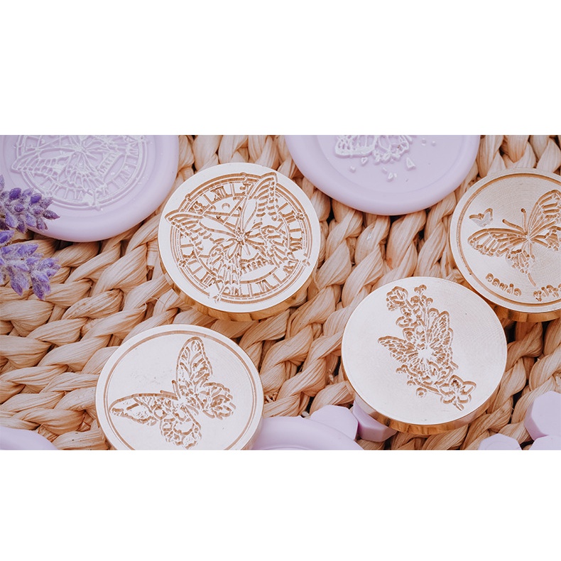 Đầu Con Dấu Sáp Niêm Phong Thiệp Mời DIY Họa Tiết Bướm