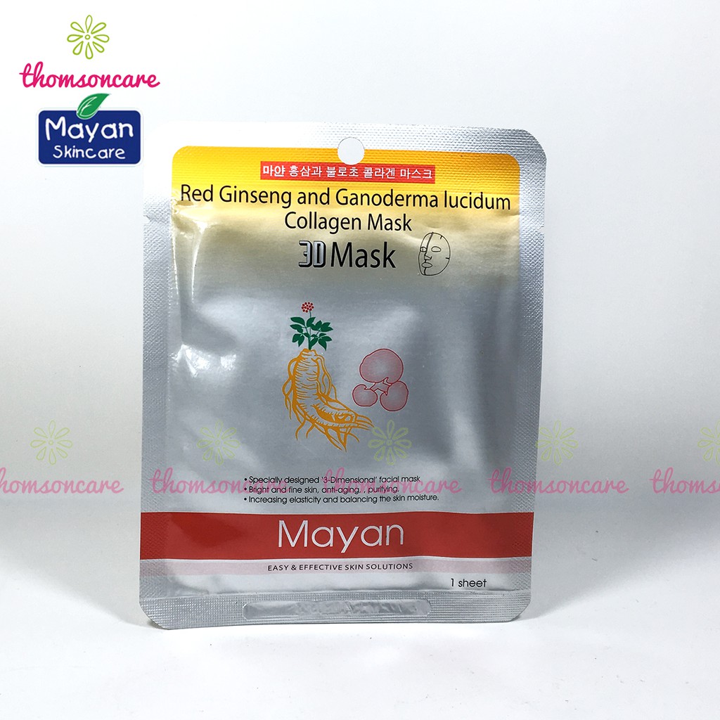 Mặt nạ Mayan Dưỡng da, chống lão hóa từ Collagen Q10, lô hội, linh chi, Arbutin ngừa nám từ Hàn Quốc