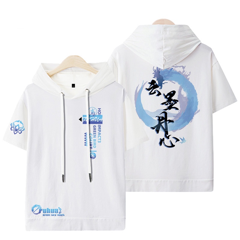 Áo Thun Tay Ngắn Dáng Rộng In Họa Tiết Hoạt Hình Honkai Impact 3 Fu Hua 3D Phong Cách Nhật Bản Thời Trang Unisex 2022