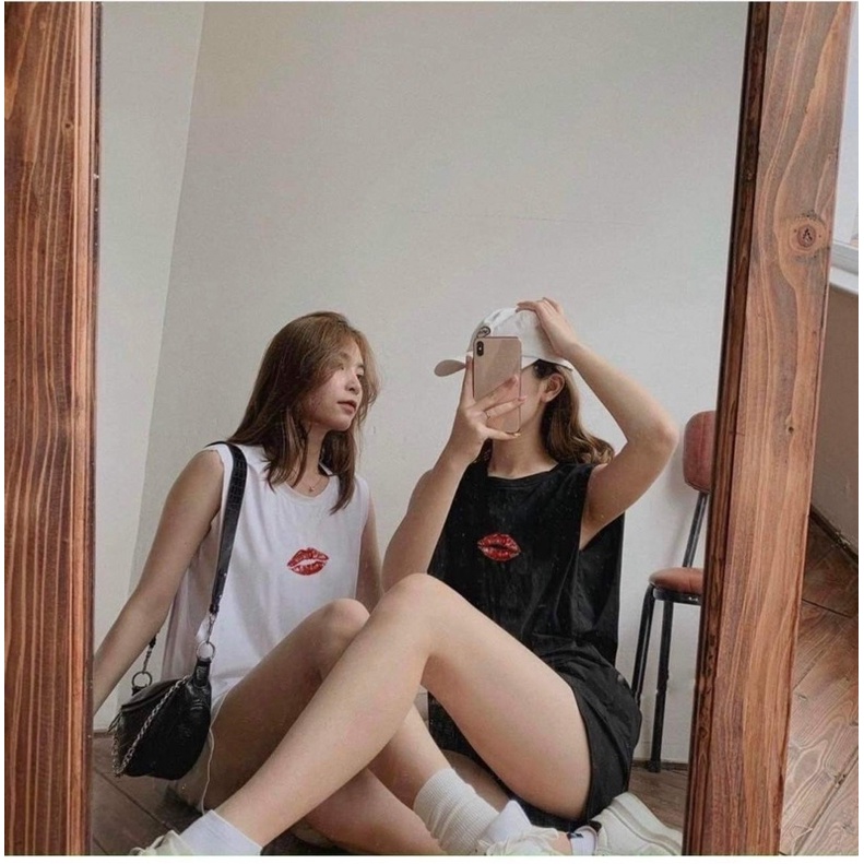 Bộ tanktop môi đỏ TC12