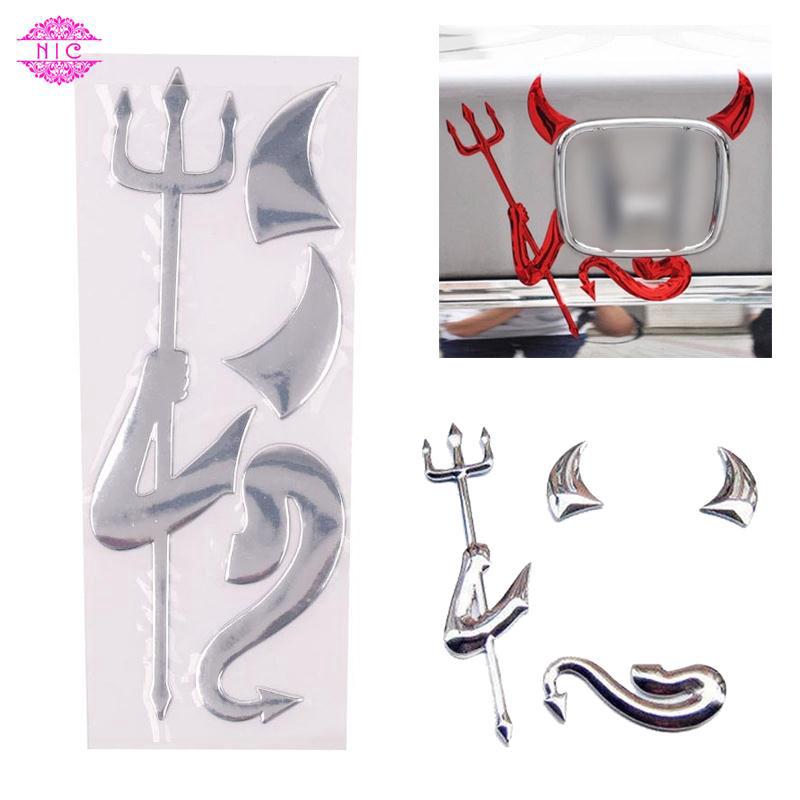 Miếng dán hình quỷ nhỏ 3D dùng trang trí xe hơi