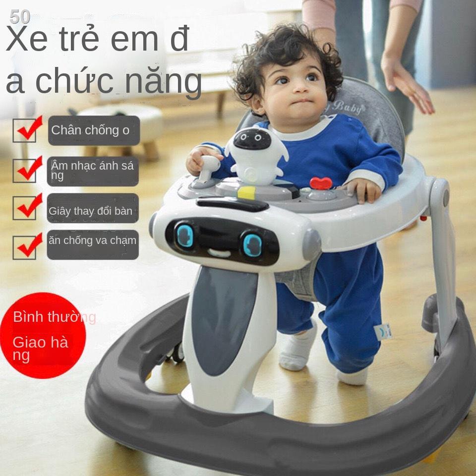 ZhouzhouXe tập đi chống lật chân oto, bé gái, trai, trẻ sơ sinh đa năng, có thể ngồi đẩy hình chữ U