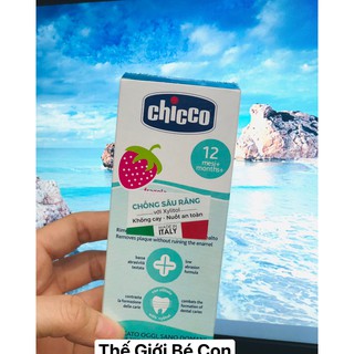 Kem đánh răng trẻ em Chicco - Hương Dâu 50ml 12months+