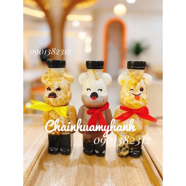 Chai nhựa Gấu bearick 500ml CỔ RỘNG fi 38 có nắp