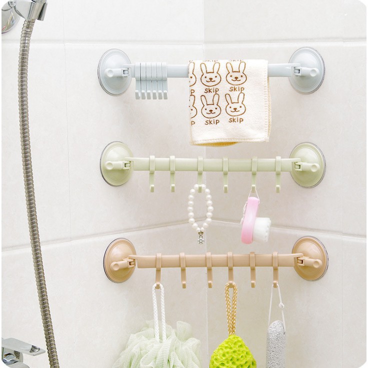 [SỈ IB] móc treo đồ nhà tắm dán tường hút chân không, móc hít dán cửa đa năng