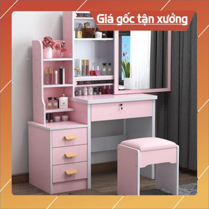 💥HÀNG CÓ SẴN💥Bộ bàn trang điềm kèm gương và ghế cao cấp - Bàn phấn kèm tủ nhiều ngăn
