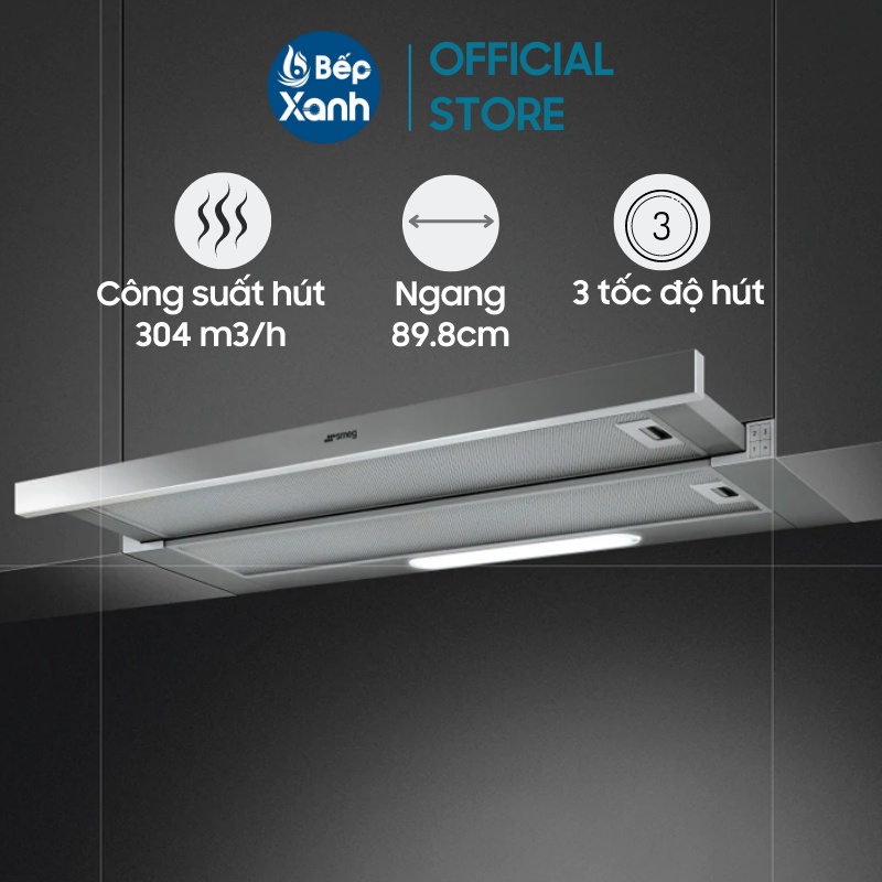[FREESHIP HCM] Máy hút mùi âm tủ Hafele KSET92E 536.84.872 - Màu Bạc - Công Suất 304 m3/h