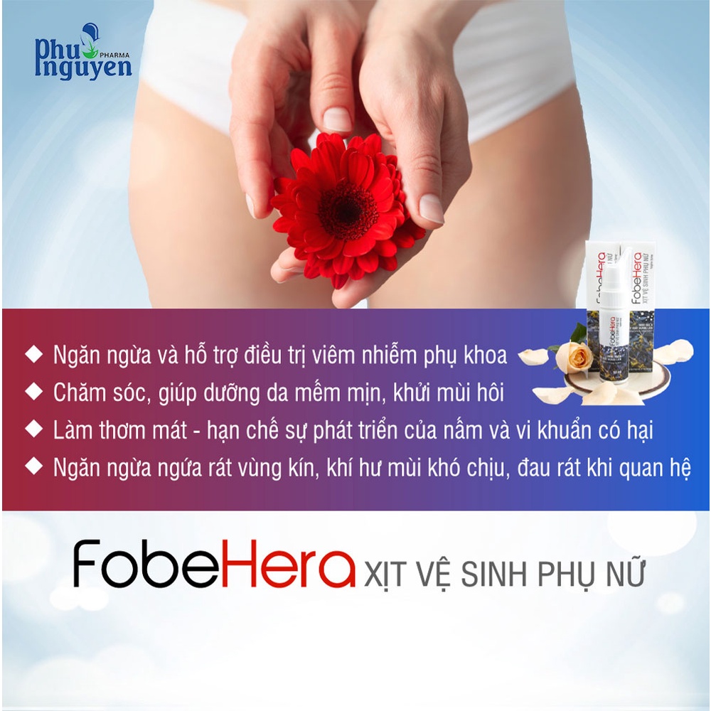 (Có Che Tên) Chai Xịt Phụ Khoa Ngăn Ngừa Viêm Nhiễm Viêm Ngứa Vùng Kín FOBE HERA - Chai / 50ml