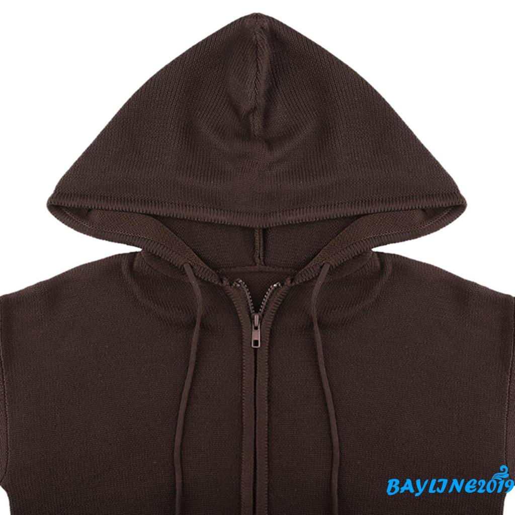 Áo Hoodie Dệt Kim Dài Tay Màu Sắc Thời Trang Cho Nữ