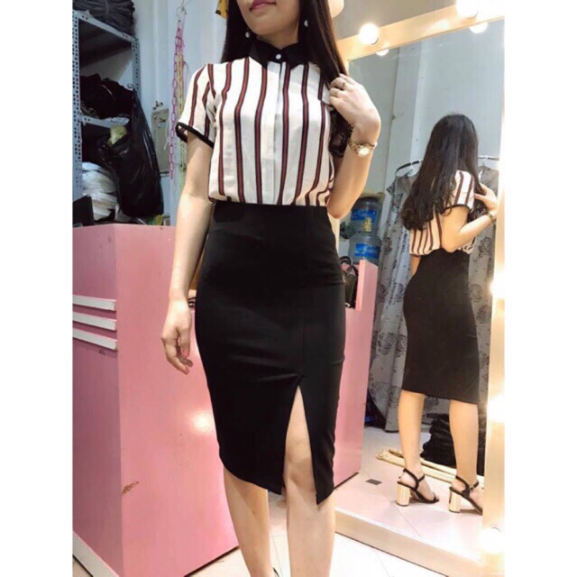 CHÂN VÁY BÚT CHÌ XẺ TRƯỚC | BigBuy360 - bigbuy360.vn