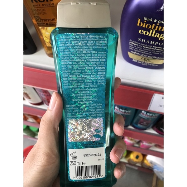 Cặp dầu gội xả Gliss Kur dành cho tóc hư tổn toàn diện,tóc khô xơ tóc nhuộm, nội địa Châu Âu