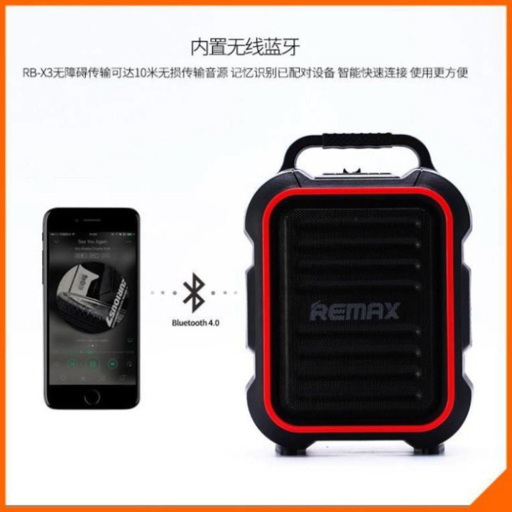 [CHÍNH HÃNG] Loa Bluetooth Cao Cấp Âm Thanh Nổi Hifi Hát Karaoke Kiêm Trợ Giảng Xách Tay Tặng Mic Không Dây Remax R