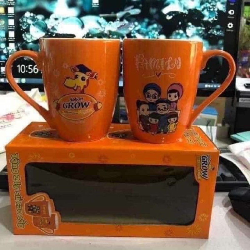 bộ ly 2 cái( quà km của grow abot)