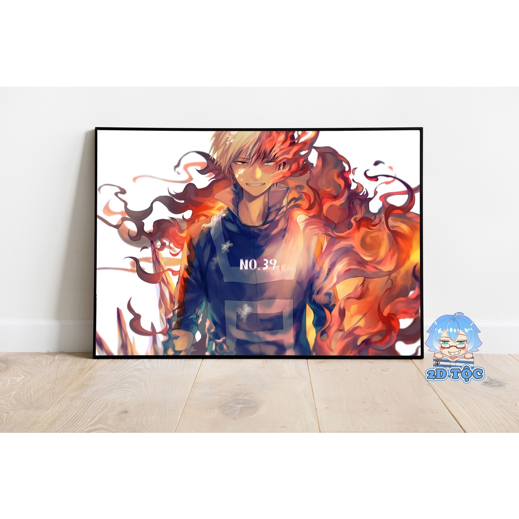 Tranh poster A3 Todoroki Shoto (1) Anime Manga Boku no Hero Academia chất liệu giấy cao cấp - 2D Tộc Shop