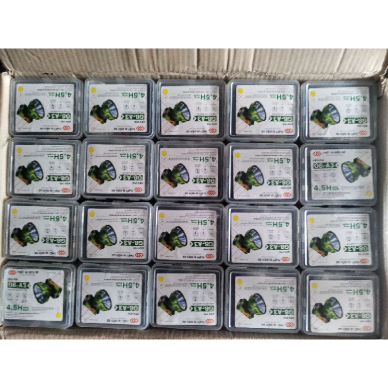 Đèn pin đội đầu lớn 80mm G8-A3 sọc lính