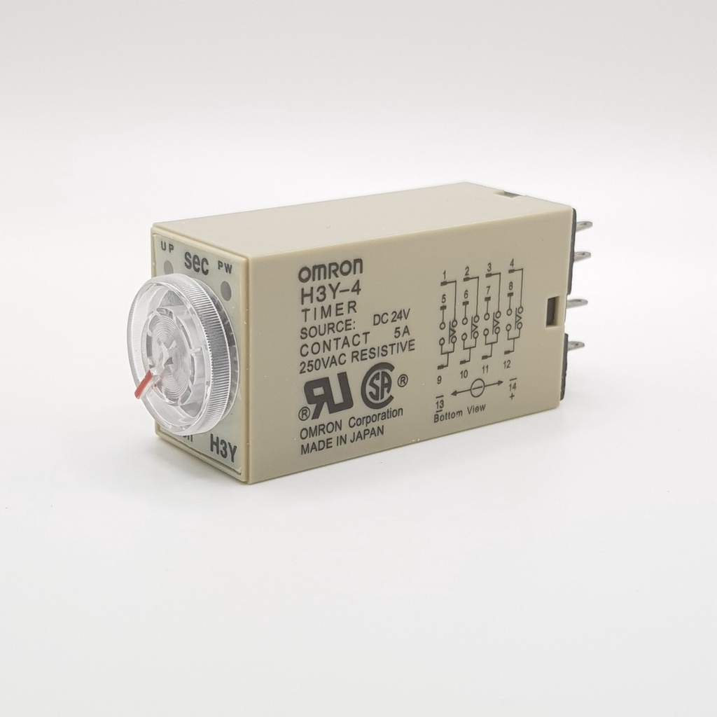 Rơ le 24V 60 giây, Relay thời Gian 24V 60S, H3Y-4, timer, relay omron