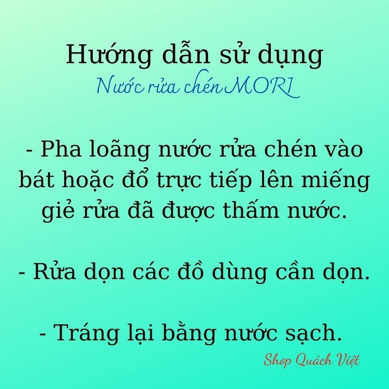 Nước rửa chén MORI, hương quế/ hương sả chanh, thùng 4 can x 4L
