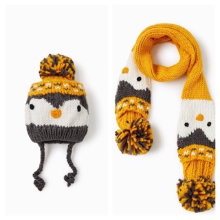 Set Mũ - Khăn gấu Zara