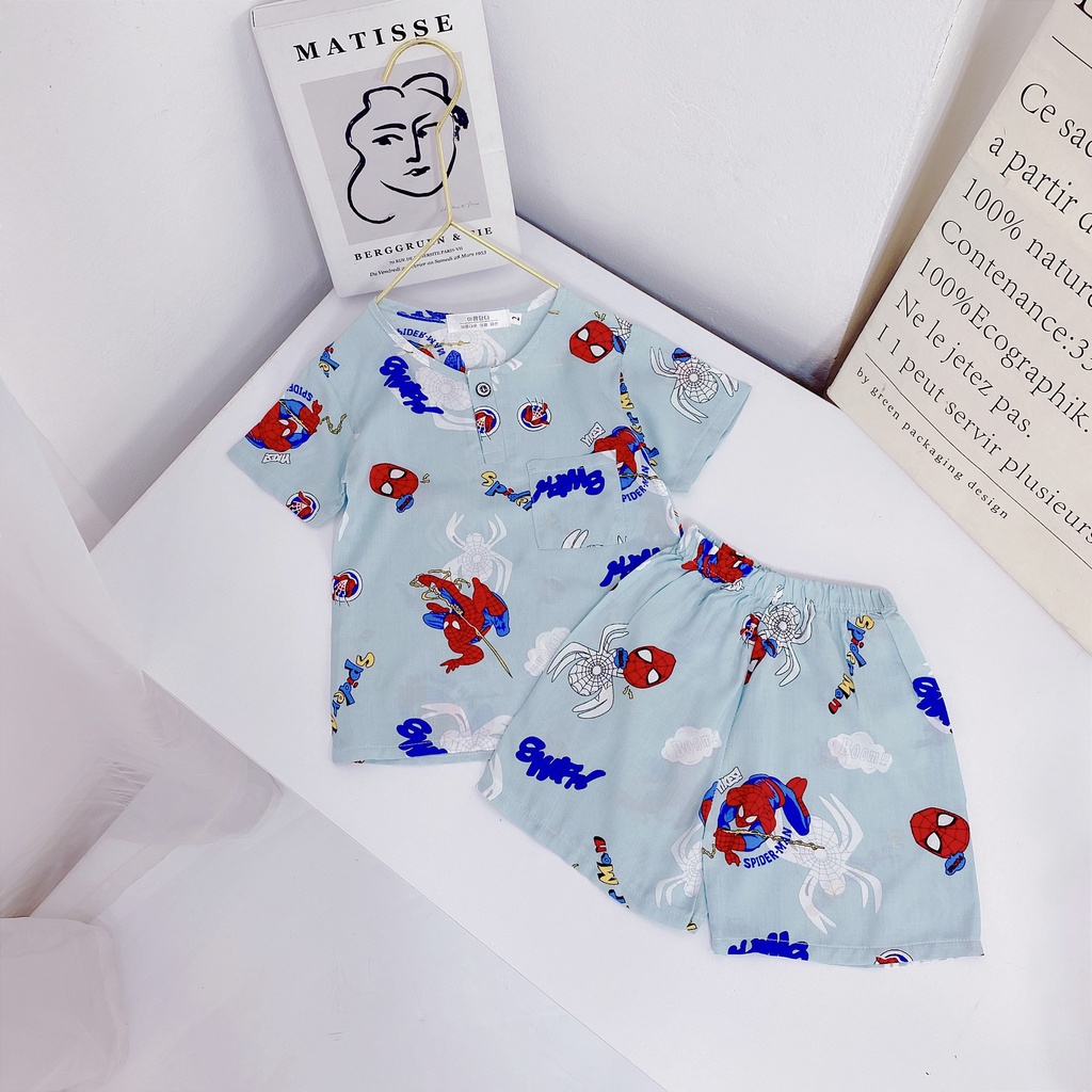 BOT21 - Bộ bé trai, bộ lanh lụa cho bé trai từ 10-25kg, chất lanh Thái hàng đẹp