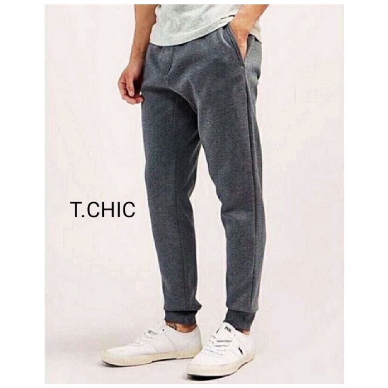 Quần nỉ nam trung niên loại dày đẹp ấm áp dáng thể thao năng động T.CHIC