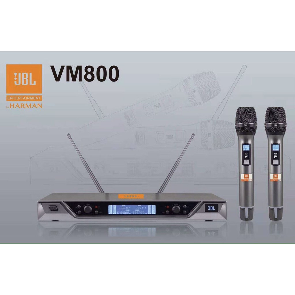 Micro ko dây JB VM800 với 2 tay mic xịn xò. bản nâng cấp bao hay chông hú tốt