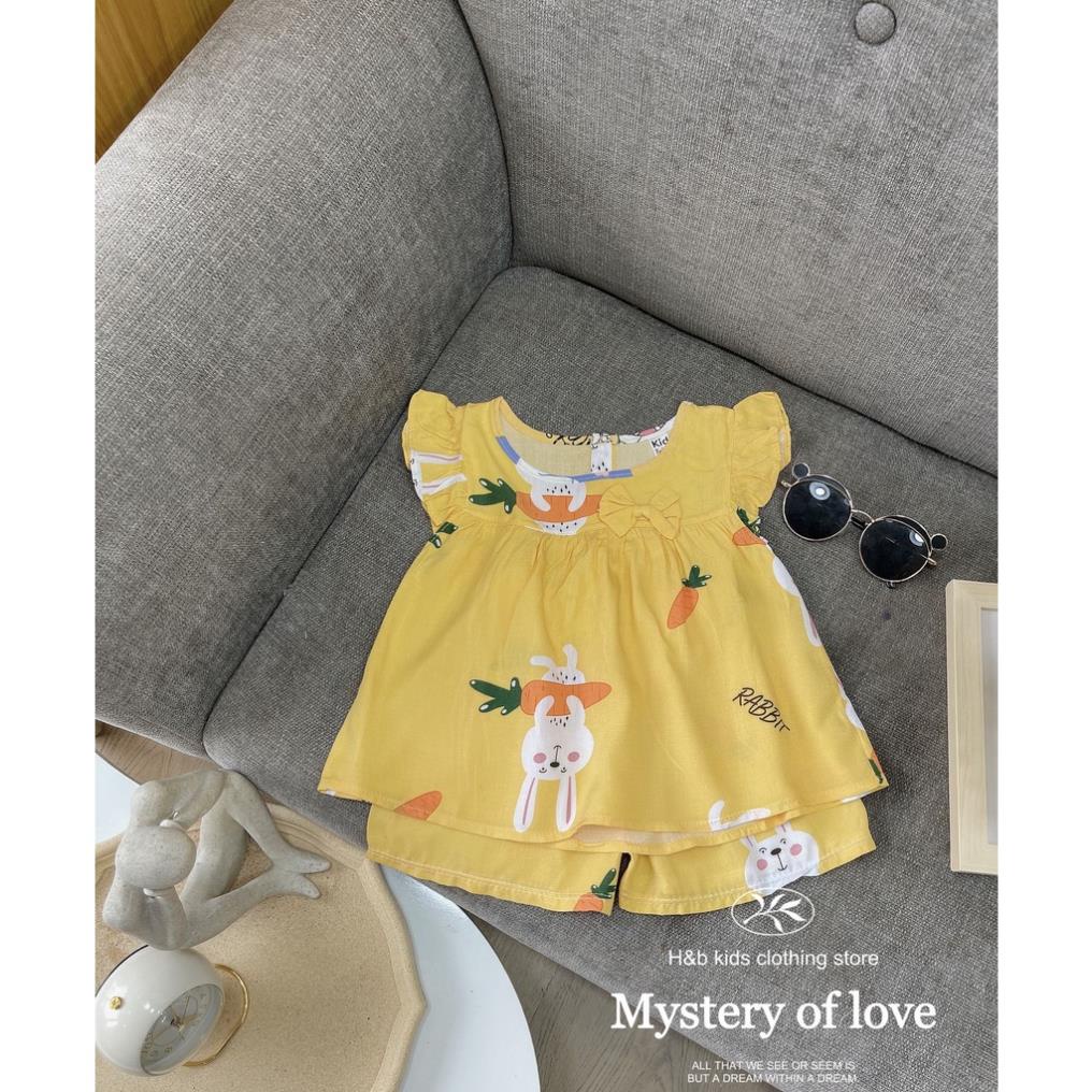 Bộ lanh nơ cánh tiên bé gái