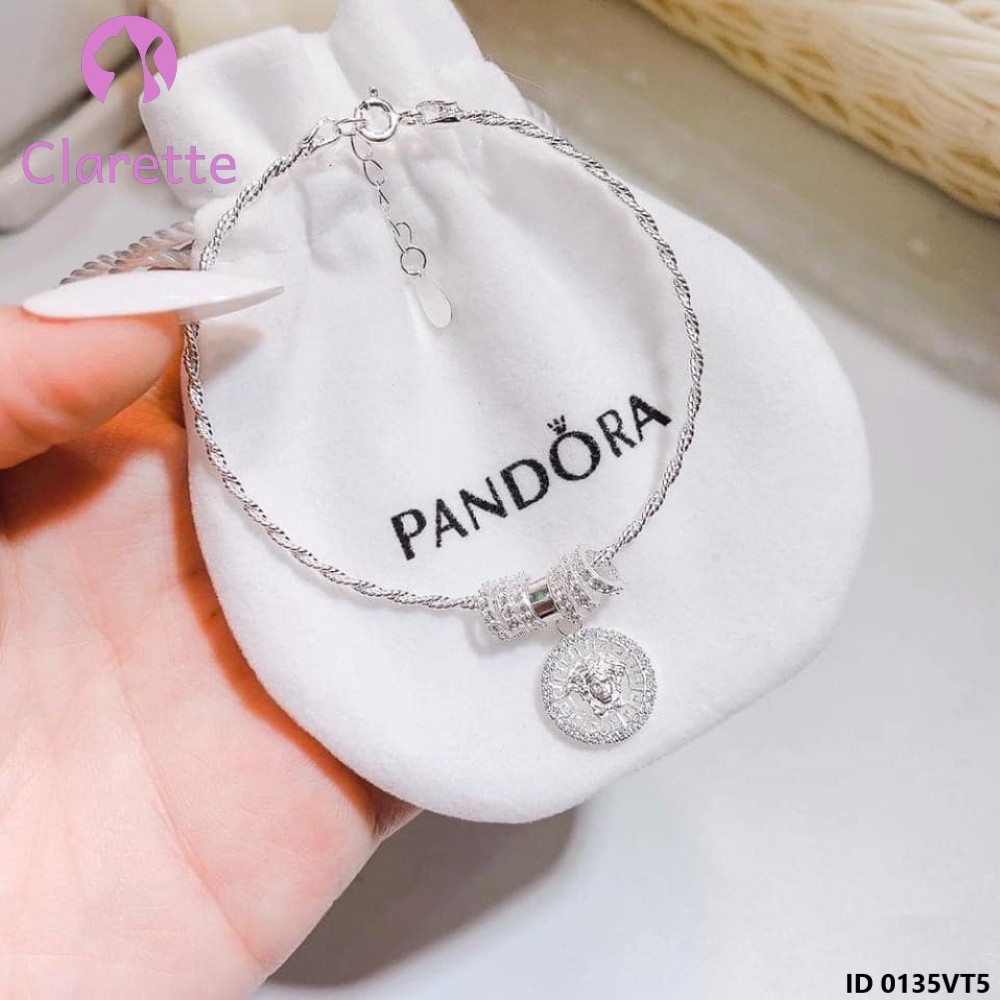 Vòng tay bạc mix charm và hình máy bay, túi tiiền, dép, bông tuyết, versacce, thánh giá Clarette 0135VT