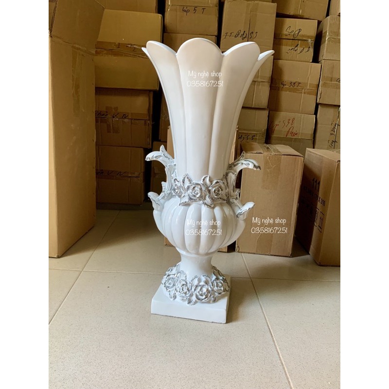 Bình hoa composite,Mỹ nghệ shop, decor, trang trí, quà tặng sinh nhật, tân gia, bình hoa giả, cao cấp mã sen bao vỡ