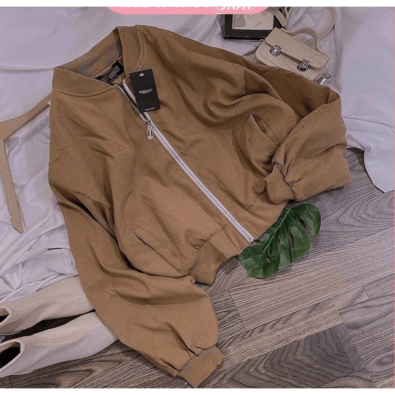 Áo Khoác Bomber Da Lộn Nữ Form Lửng HOT KSB [ CAM KẾT CHUẨN ĐẸP HÌNH THẬT 100% ]