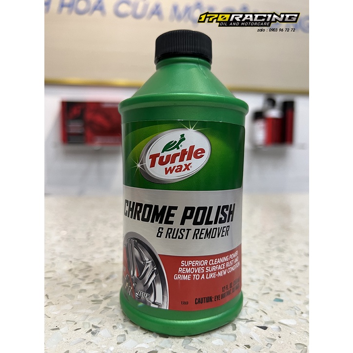 (HCM) Kem đánh bóng kim loại ,  INOX . Chrom Turtle Wax Chrome Polish Rust Remove 355ml hàng chính hãng xuất xứ USA